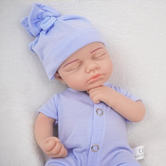 12 Inch Realistic Full Body Silicone Reborn Lifelike Ivory Baby doll Girl - Picture 6 of 8
